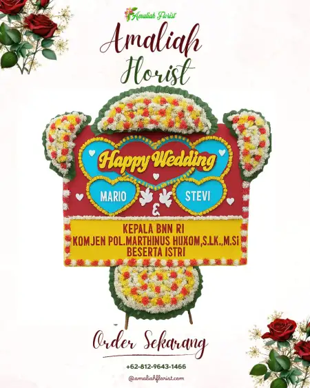Papan Bunga Pernikahan Gedangalas